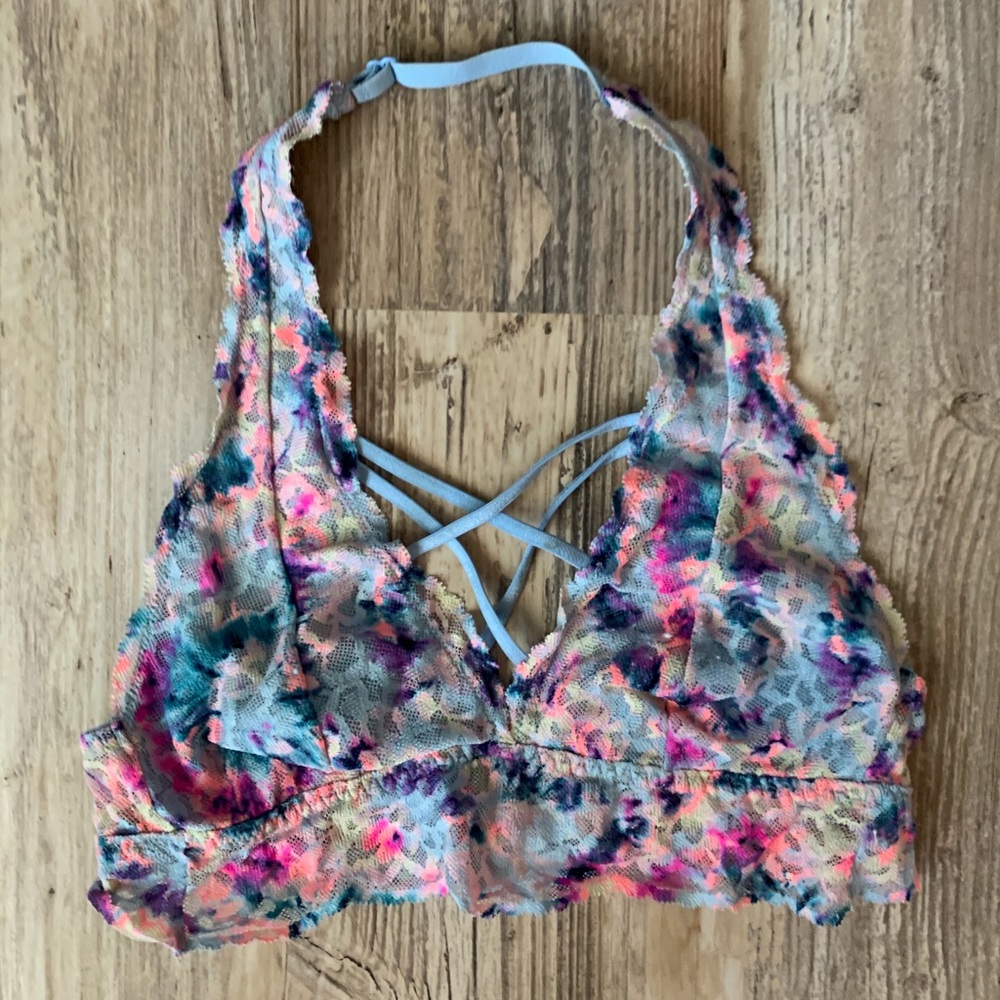 blue bralette